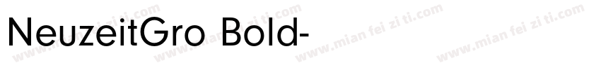 NeuzeitGro Bold字体转换